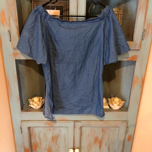 Farrow Tops - Farrow soft denim blouse